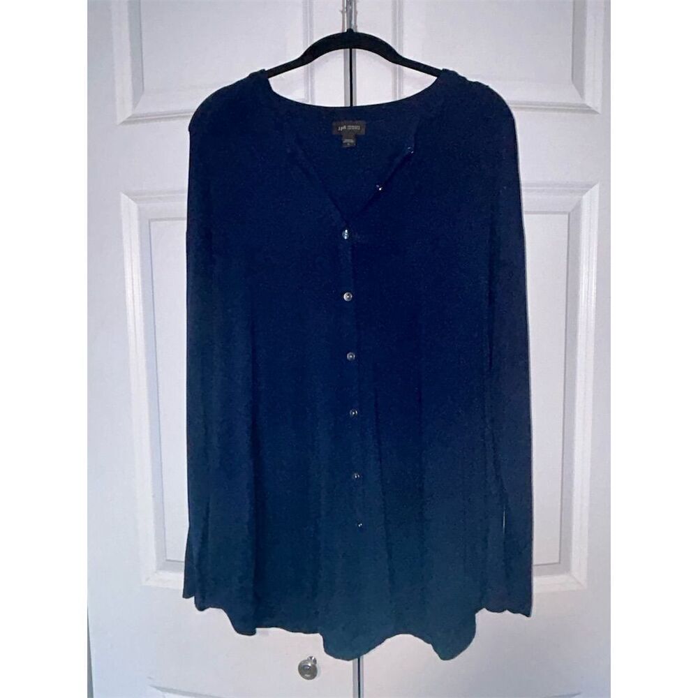 J.Jill Women's wearever button down Long Sleeve Blouse Size L
